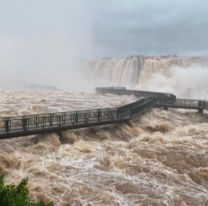 Cierran la Garganta del Diablo por el enorme caudal de agua en las Cataratas del Iguazú