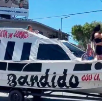HAY VIDEO: El yate "bandido" de Insaurralde salió por las calles antes de la elección