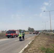 Fuerte choque en la Ruta 66: tuvieron que intervenir los bomberos