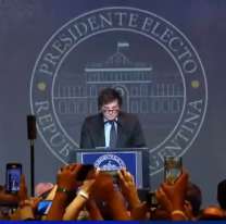 Milei habló como presidente electo: "Hoy empieza el fin de la decadencia"
