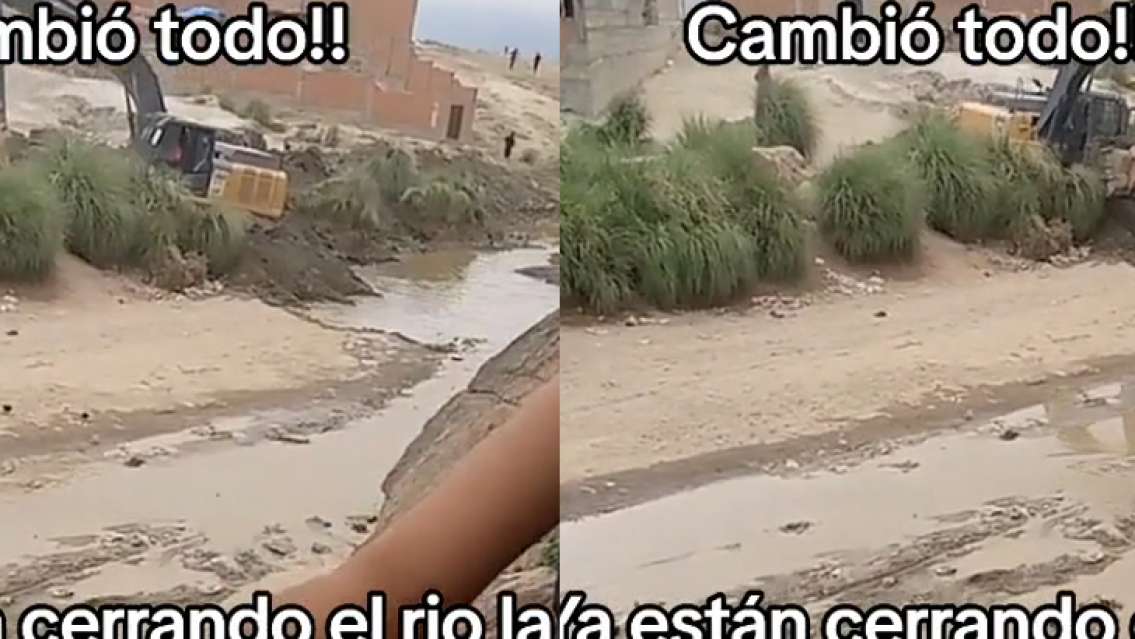 Comenzaron a cerrar el río que separa La Quiaca y Villazón: así se encuentra