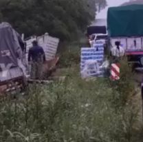 URGENTE - RUTA 66: Un camión se cayó a una zanja