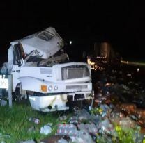 Brutal choque entre dos camiones se cobró la vida de los dos choferes