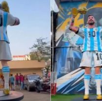 Le hicieron una estatua a Lionel Messi en India y en las redes estallaron los memes