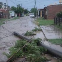 En Güemes cayó un tremendo temporal: suspendieron las clases y está todo destruido