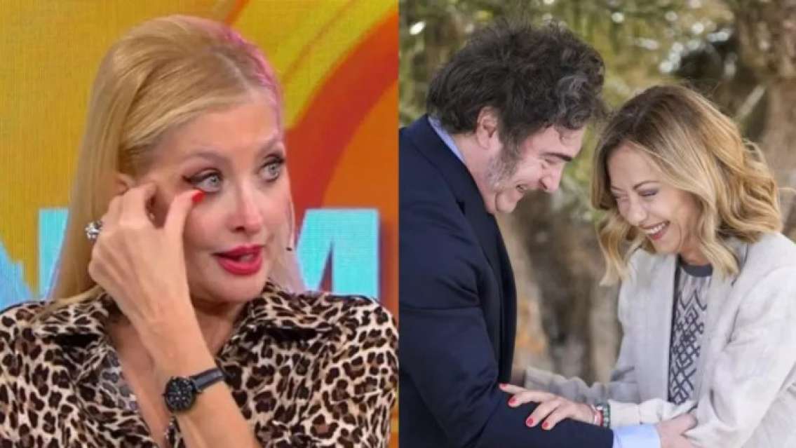 Javier Milei se mostró cercano a Giorgia Meloni, y ¿puso celosa a Yuyito González?: el video