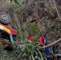 Volcó un micro en plena ruta y cayó al precipicio: 17 muertos y 30 heridos