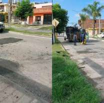 Muy precario: así están bacheando las calles en Palpalá