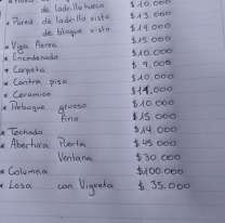 Albañil jujeño publicó sus precios y desató la polémica