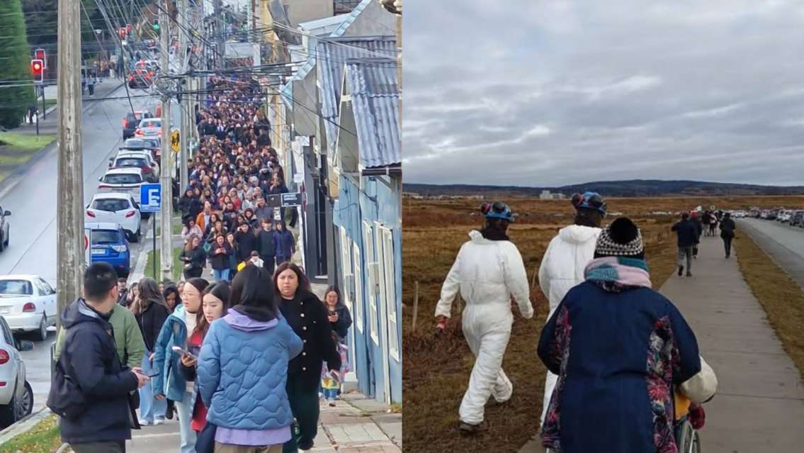 Como el día del juicio: así están evacuando Chile