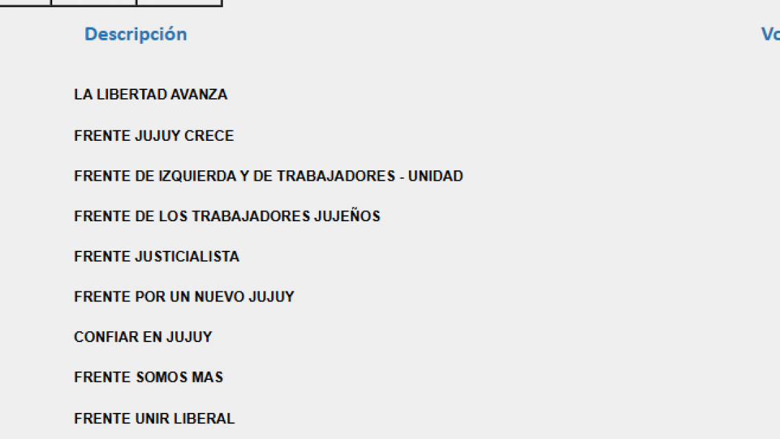 El oficialismo gana en Jujuy según los primeros datos oficiales