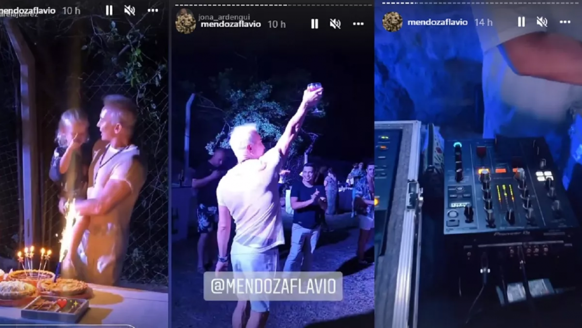 La alocada fiesta de Flavio Mendoza, se hartó de las restricciones por el virus 