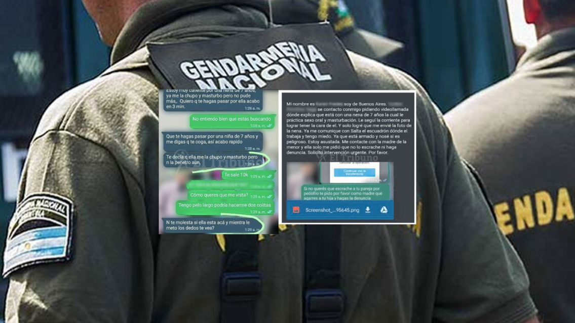 Aberrante: por esta captura de chat, descubrieron al gendarme pedófil*