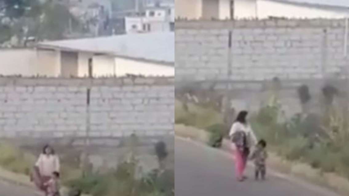 Así filmaron a una madre pegándole a su hijo en el suelo