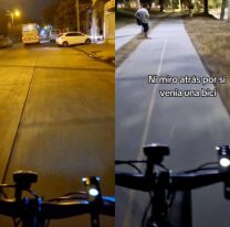 Apareció el "bici bandido" de Jujuy y casi lo chocan