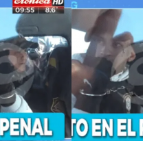 En patrullero, esposado y acompañado por "fans", así fue a votar L-Gante