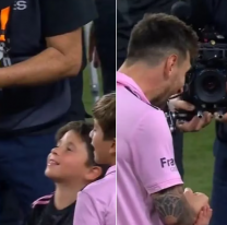 Mateo Messi se mandó una en los festejos de su papá: La reacción de Leo