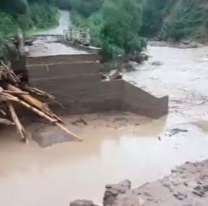 Se derrumbó un puente en Jujuy y decenas de familias quedaron aisladas