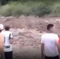 Pudo ser una tragedia: a los gritos por la fuerte crecida del río