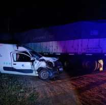 Choque entre camión y ambulancia dejó a dos heridos en plena ruta