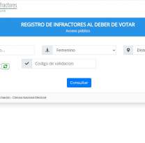 En esta página podés ver si sos infractor y si tenés multas por no votar en elecciones anteriores