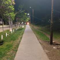 Así quedó la nueva iluminación en la bicisenda de Perico