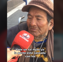 Abuelo jujeño fanático de Milei: "La gente por fin se cansó del peronismo"
