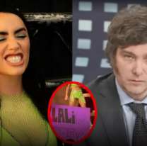 El cartel de Milei que le pusieron a Lali Espósito en medio de su show en España